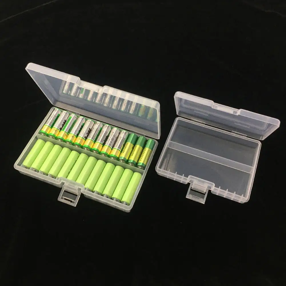 Battery Storage Container  Useful 48Pcs AA AAA Cell Batteries Box Holder Case  Lightweight Battery Storage Box
