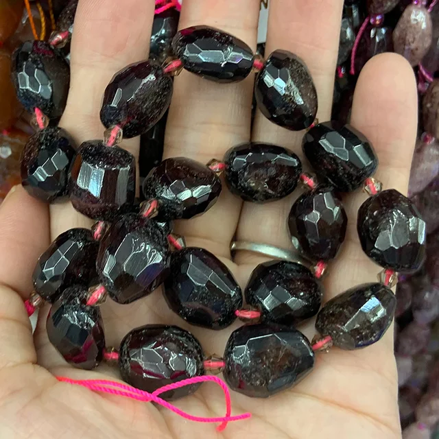 Genuine Natural Red Garnet Crystal Clear Round Beads Necklace 4-14.4mm  Women Men Red Garnet Pendant Fashion 17 Inches AAAAAA - AliExpress