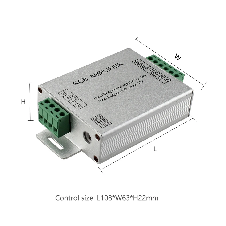 Amplificateur/répéteur De Signal LED CCT étanche IP67 - 12-24V, 6A/canal, Pour Bandes LED Longues