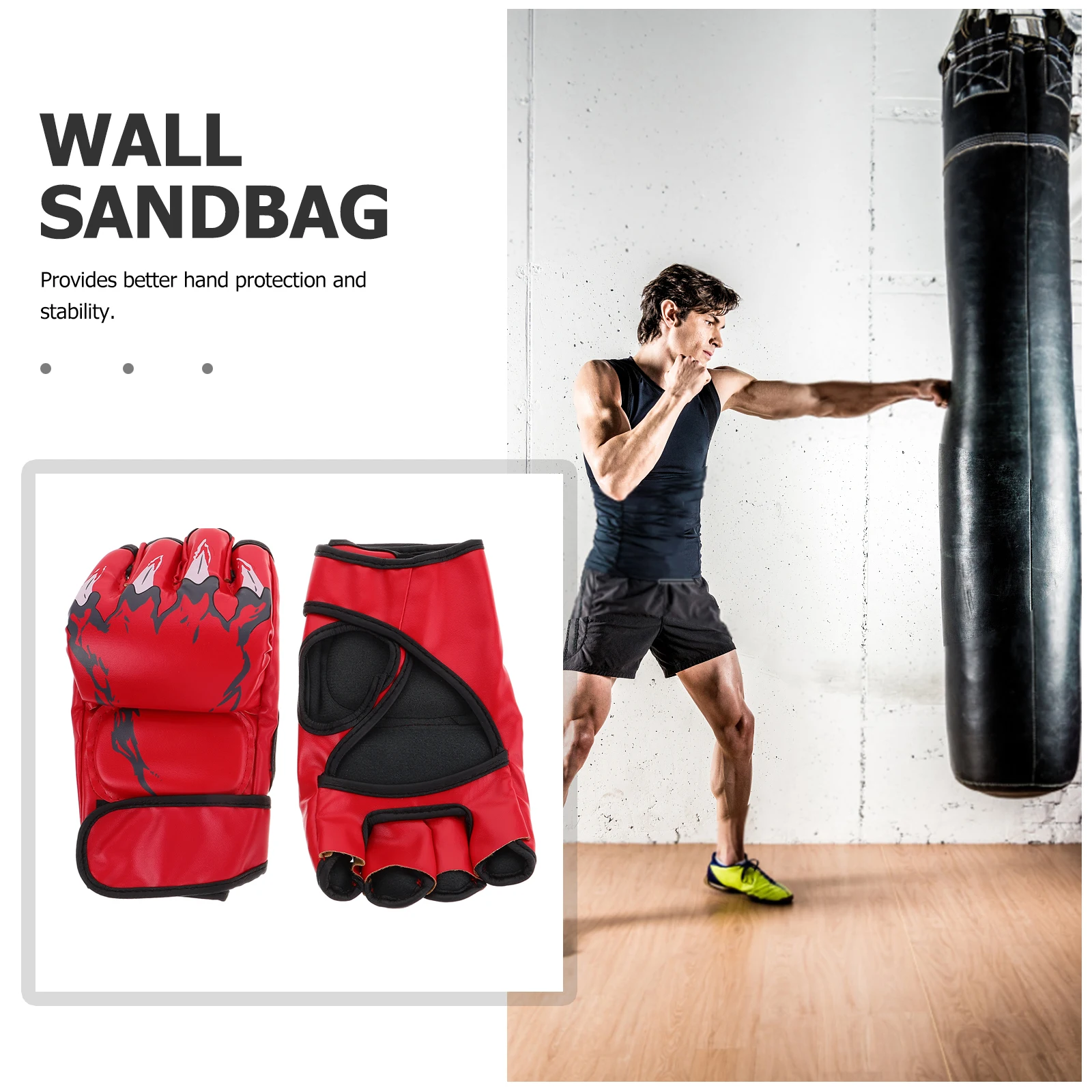 Boxing Training Gloves Half Finger for Adults Kickboxing and MMA - Image 3