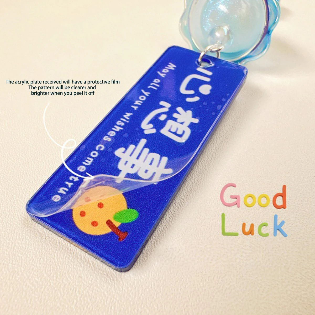 Elegant Exquisite Lucky Words Sign Wind Chime Phone Charm Lanyard For Women Girl Sweet Fresh Beaded Keychain Bag Hanging Jewelry 5