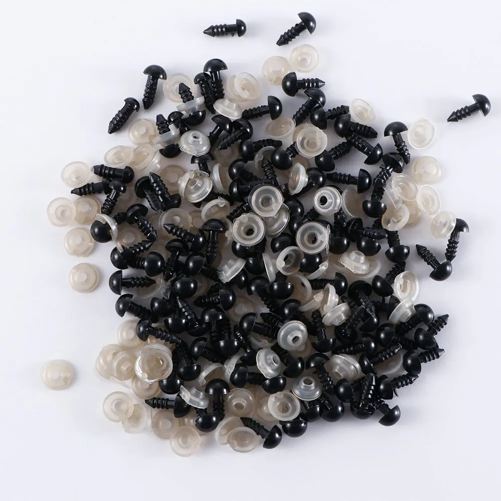 Plastic Safety Crochet Eyes Bulk with 100PCS Washers for Crochet Crafts  Plush Doll Toys Eyes Stuffed Animal Making Supplier 10MM 10MM 