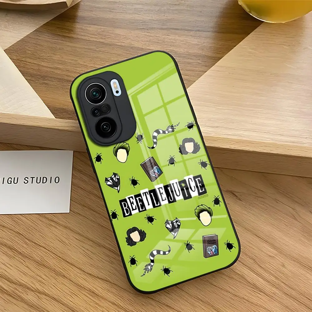 thumbnail image 1 of Funda de teléfono B-Beetlejuices 2 para Redmi 13 12 13c 12c Note 13 Pro Plus 11 12 Pro 10 12s 11s Cubierta trasera de vidrio templado, 1 of 5