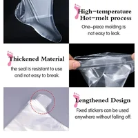 ถุงเท้าบำรุงเท้าแบบใช้แล้วทิ้ง 100 ชิ้น ถุงเท้าใสสำหรับแช่เท้า ถุงเท้า PE สำหรับสปาเท้า กำจัดหนังด้าน ดูแลเท้า อุปกรณ์ทำเล็บเท้า 5