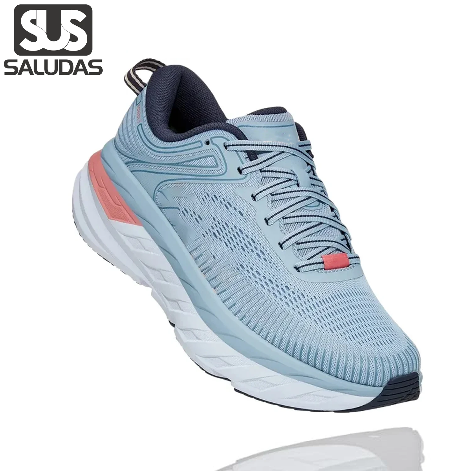 

SALUDAS Bondi 7 Running Shoes for Men Casual Women Sports Shoes Ultra-Light Cushioning and Elastic Marathon Jogging Sneakers