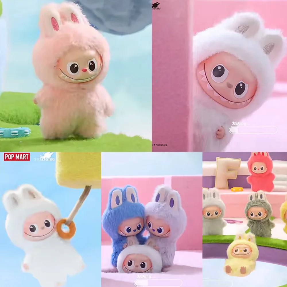 POP MART 몬스터즈 라부부 V4 핀 포 러브 시리즈 미스터리 블라인드 박스 비닐 페이스 플러시 인형 펜던트 키체인 장난감 크리스마스 선물