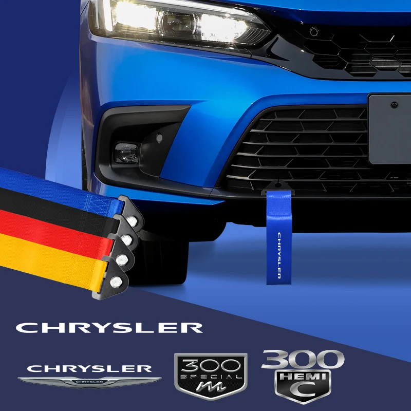 Per Chrysler 300 300C 300M 300S Cruiser Crossfire Delta Logo Car Nylon Tow Strap Car Tow Ropes Rimorchio Corde Decorazione Paraurti