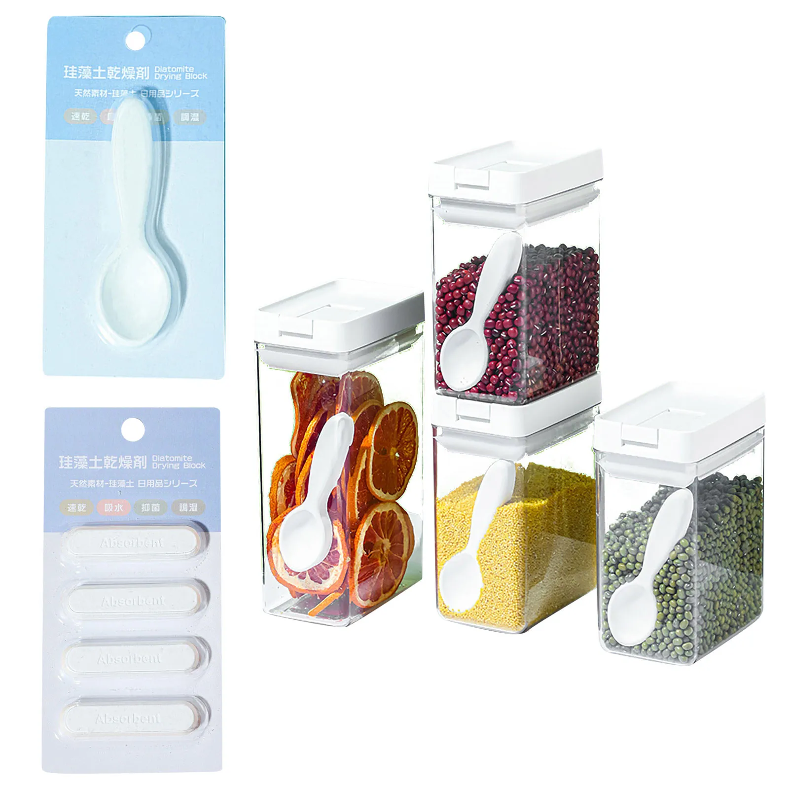 Reusable Diatom Drying Rod Diatomaceous Earth Desiccant Dry Stick Damp Moisture Absorber Dehumidifier For Clothes Food Storage