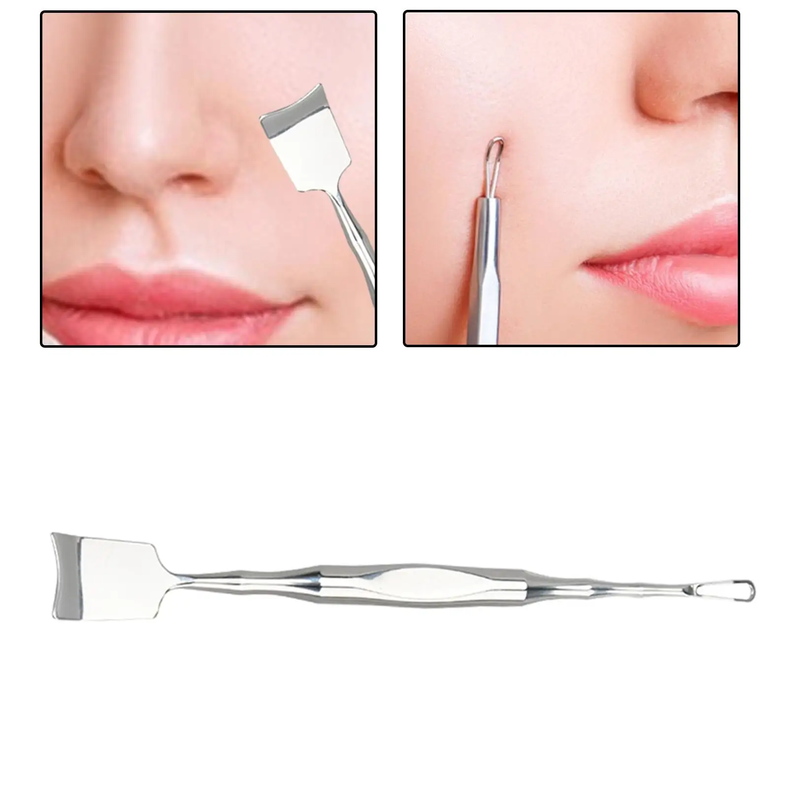 Facial Pore Cleaner Spade, Pore Prep Tool ,Stainless Steel Facial Spade,Remover Stick Removal ,