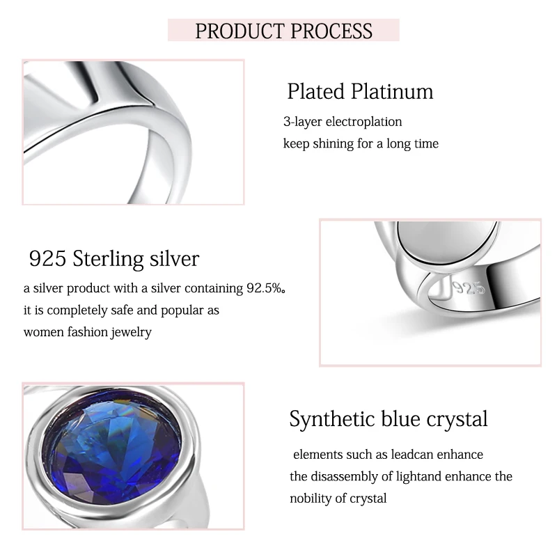 Silver Zircon Synthetic Blue-green Ring