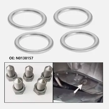 10 pz auto filo motore scarico olio tappo pozzetto guarnizioni argento rondella foro anello di tenuta parti di usura OE # N0138157 per Audi VW Seat Skoda