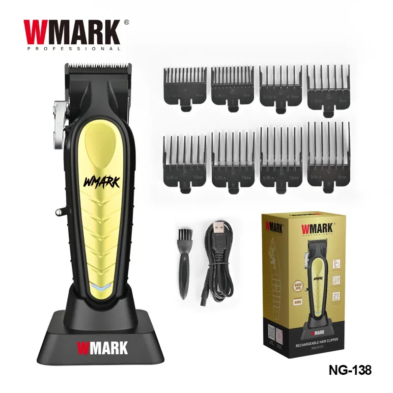 Description Picture 2 of item2024 New Hot Selling Charging Base Hair Trimmer for Men WMARK NG-138 New Hair Clipper Oil Head Electric Clippers