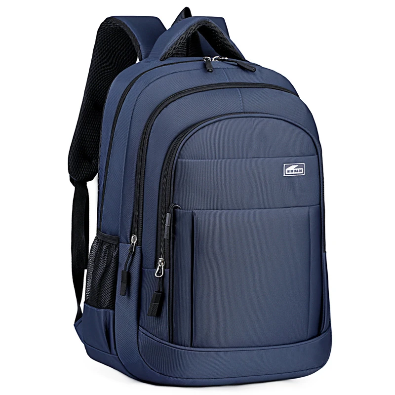 Adjustable padded shoulder straps, practical pockets, minimalist black casual work travel backpack suitable for commuting, schoo