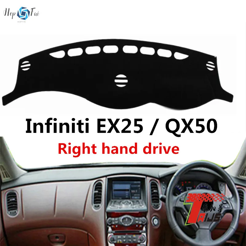 

Коврик TAIJS для приборной панели автомобиля, коврик для приборной панели Infiniti EX25/QX50, противоскользящий ковер для правого руля автомобиля