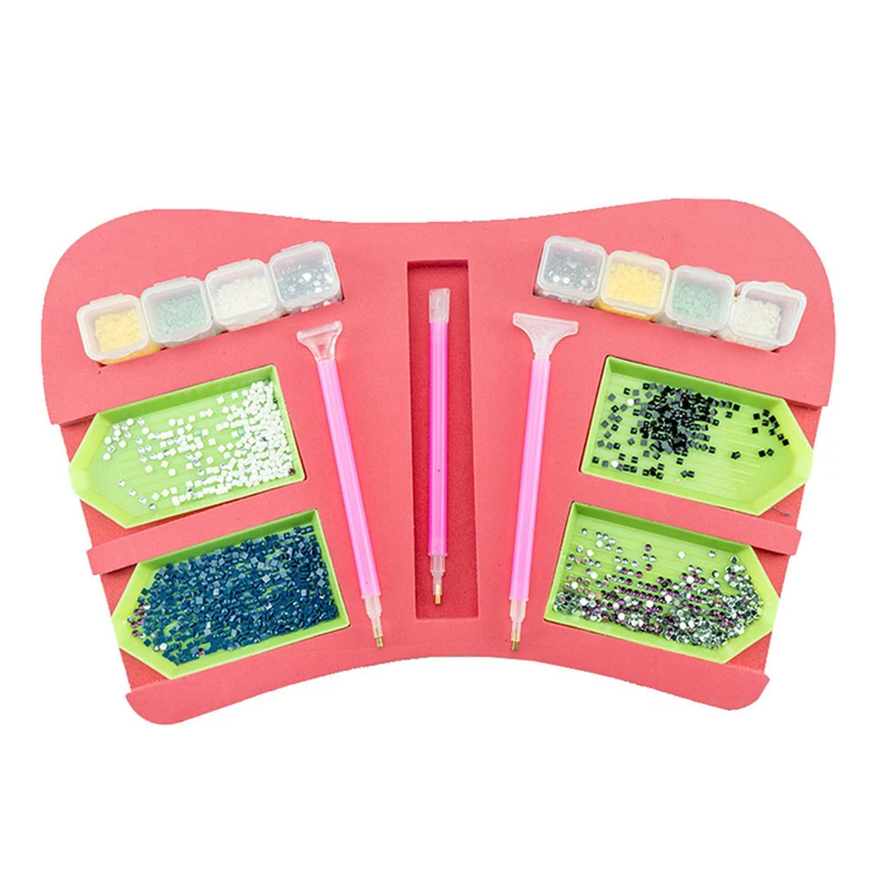Multifunctional Diamond Painting Tray Holder Drill Pen Drill Pen Box Organizer DIY Craft Sewing Storage Tray diamond painting storage box storage box plastic storage box storage container storage bag diamond painting accessories diamond painting tool set