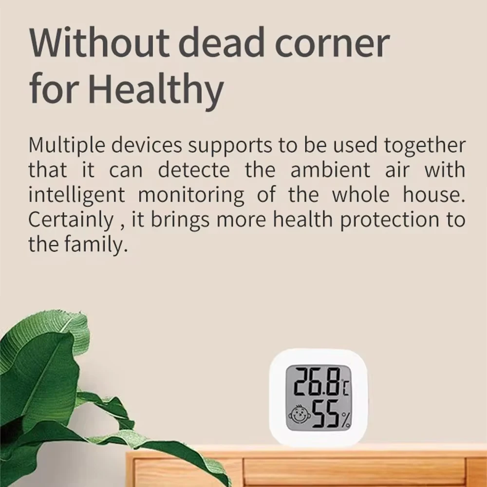 Temperature Humidity Sensor Tuya Zigbee 3.0 LCD Digital Display Works with Smart Life APP Remote Control Thermometer Hygrometer