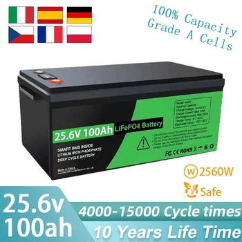 25.6V 100Ah Rechargeable Lifepo4 Battery Pack Lithium Iron Phosphate Solar Energy Storage Various Capacities 100ah 150ah 200ah 1
