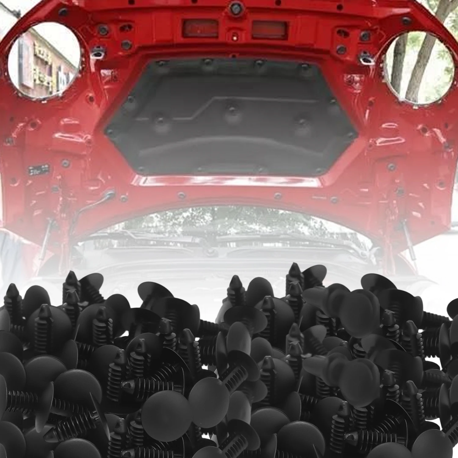 190pcs 6Size Car Retainer Clips Plastic Fasteners Kit Auto Trim Panel Clip Mixed Car Body Bumper Rivet Set