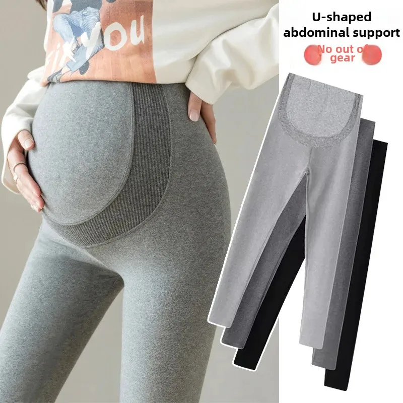 Adjustable Maternity Belly Binder Pants High-Waisted Slimming Smoothing Outerwear For Pregnant Women Spring Autumn Collection women pants maternity pants
