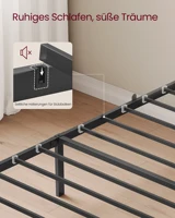 Полка для кровати VASAGLE, с мягким изголовьем, каркас кровати, сталь, простая сборка — изображение 5