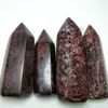 Natural Semi - Gemstone Single - Pointed Burgundy Garnet Crystal Raw Mineral Specimen Polished Healthy Healing Tower 6