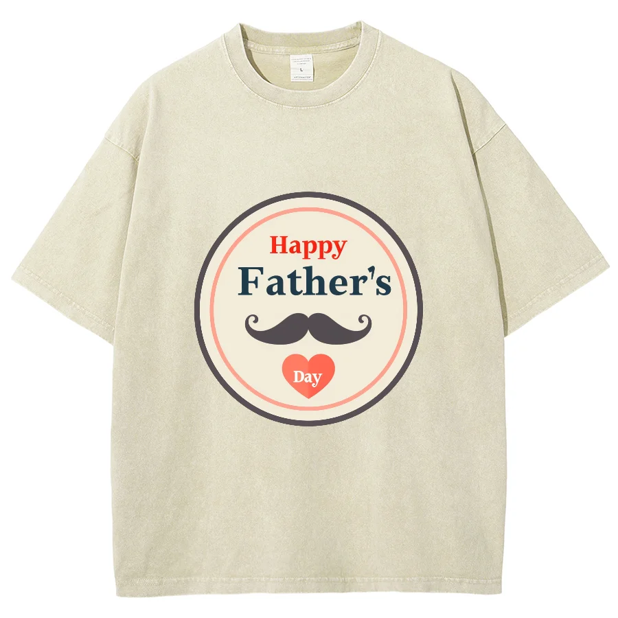 

Футболка унисекс в стиле оверсайз с принтом на День отца Y2K, модная Винтажная футболка с круглым вырезом для мужчин и женщин, большие размеры