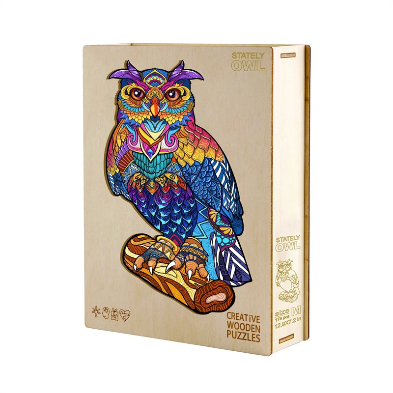 Mysterious Owl Wooden Animal Jigsaw 