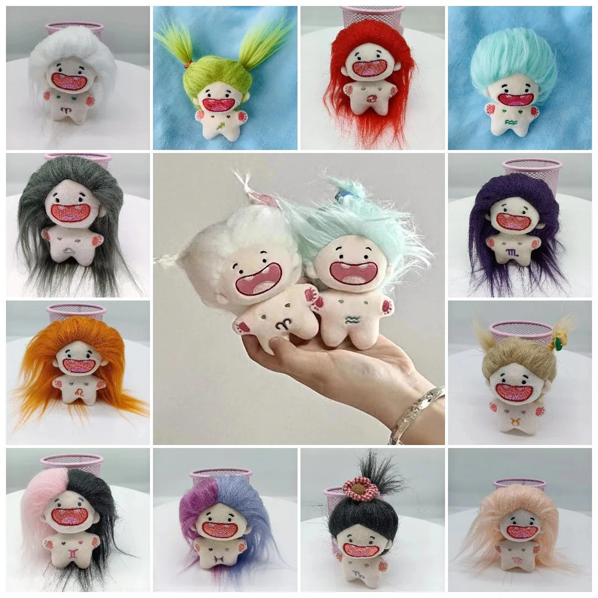 10cm/4in Kawaii Mini Doll Anime Plush Star Dolls Stuffed Customization Figure Toys Cotton Baby Plushies Toys Children's Day Gift