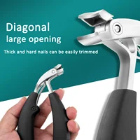 Professional Pedicure Tool Large Secondary Opening Elbow Nail Clippers High Hardness Steel Fingers Nail Clippers 2