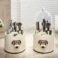 Dog Decor Makeup Brush Storage Bucketdegree Rotating Storage BucketTransparent Visual Storage BoxLarge-capacity Makeup Brush 1