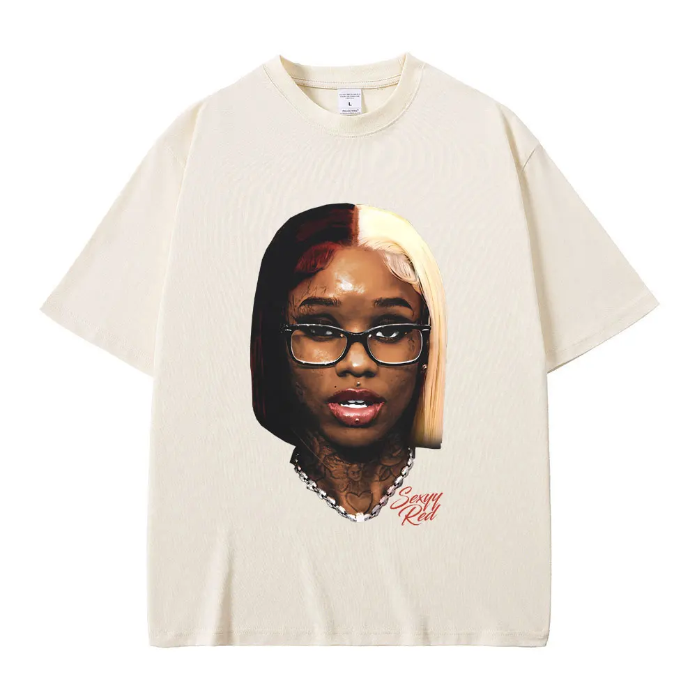 Rapçi Sexyy kırmızı Nicki Minaj yüz grafik baskı T-shirt erkek kadın Hip  Hop Casual boy Tshirt erkek moda trendi Streetwear - AliExpress