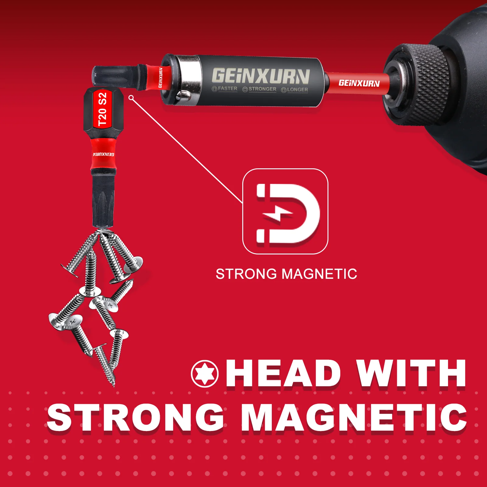 1 Inches T7-T40 Torx Screwdriver Bit Set Impact Tough Magnetic S2 Alloy Steel Star Bit with Sase screwdriver set