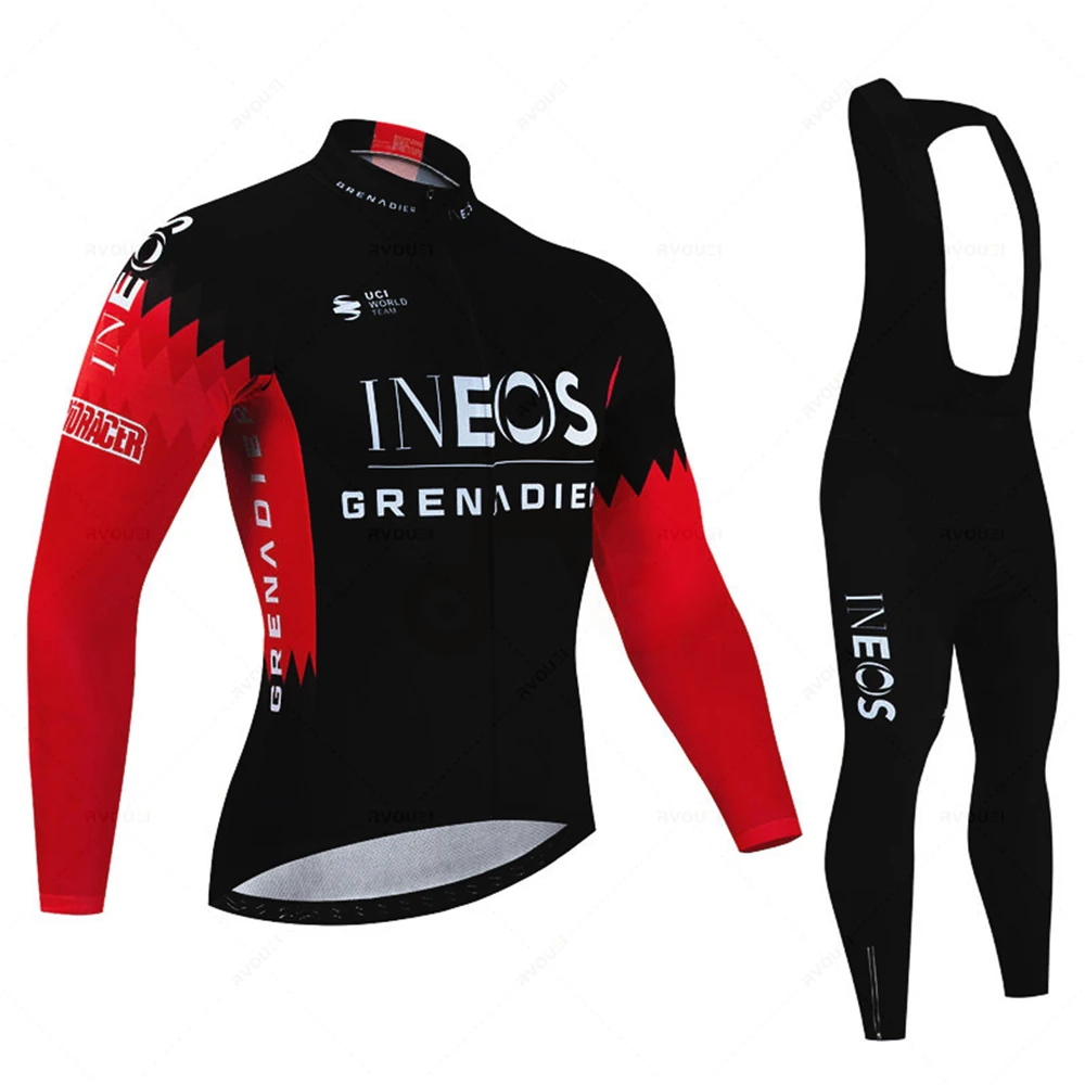 Ineos Team Men Spring Sport Cycling Jersey Autumn Mtb Bicycle Clothing Summer Long Sleeve Triathlon Mountain Bike Bib Pant Set cycling jersey cycling shirt cycling suit cycling jersey set