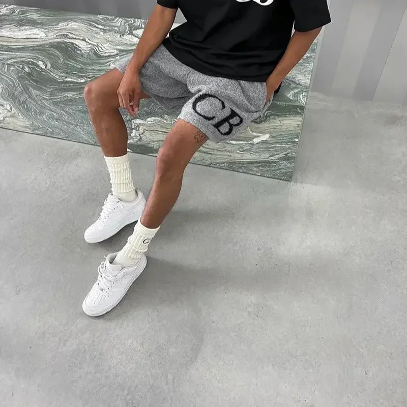 2024 New Knitting CB Shorts Men Woman 1:1 Top Quality Fashion Classic Jacquard Logo Joggers Streetwear 4
