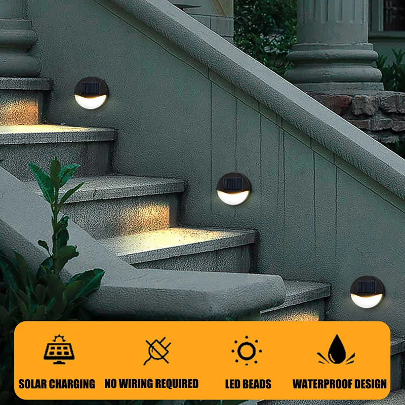 

LED Solar Wall Lamp Outdoor Waterproof Up and Down Luminous Lighting Garden Decoration Solar Lights Stairs Fence Sunlight Lamp