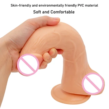 26CM*5.5CM Oversized Dildos Realistic Soft Skin Feeling Huge Penis Erotic Phallus Big Dick Adult Sex Toys for Women Masturbation 4
