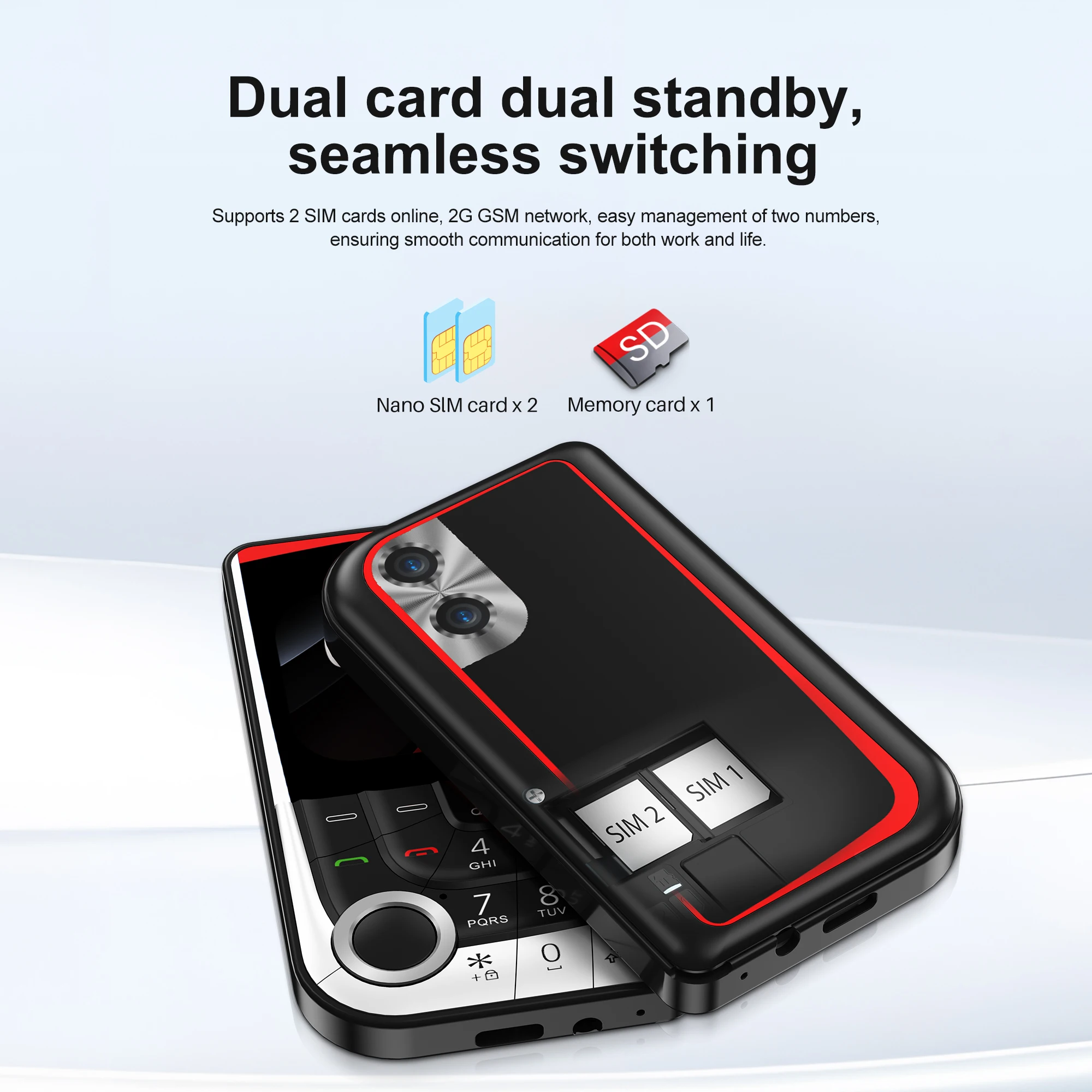 SERVO V10 Pocket Mobile Phone 2 SIM Standby Speed Dial Magic Voice FM Radio Blacklist MP4 Player Torch 2G GSM Button Cellphones