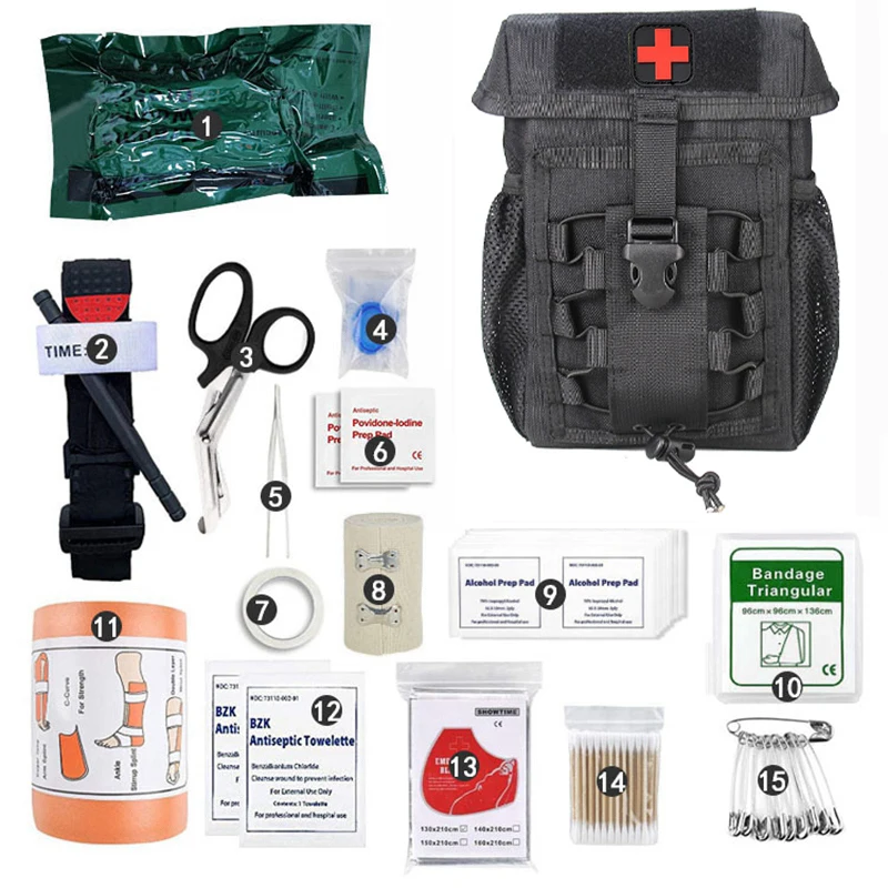 

Survival IFAK First Aid Kit Medical Full Set Military Molle EDC Pouch Camping Emergency Kits Trauma Bag Outdoor Emergency Gear