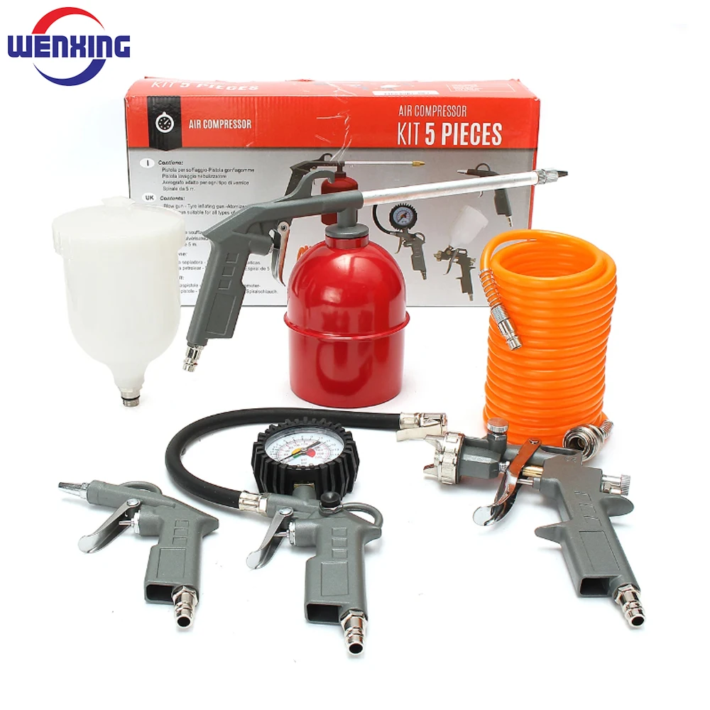 WENXING 5-piece Set Of Pneumatic Sprayer Airbrush Paint Tool Spraying Spray Gun Set Car Paint Spray Gun Limited Edition