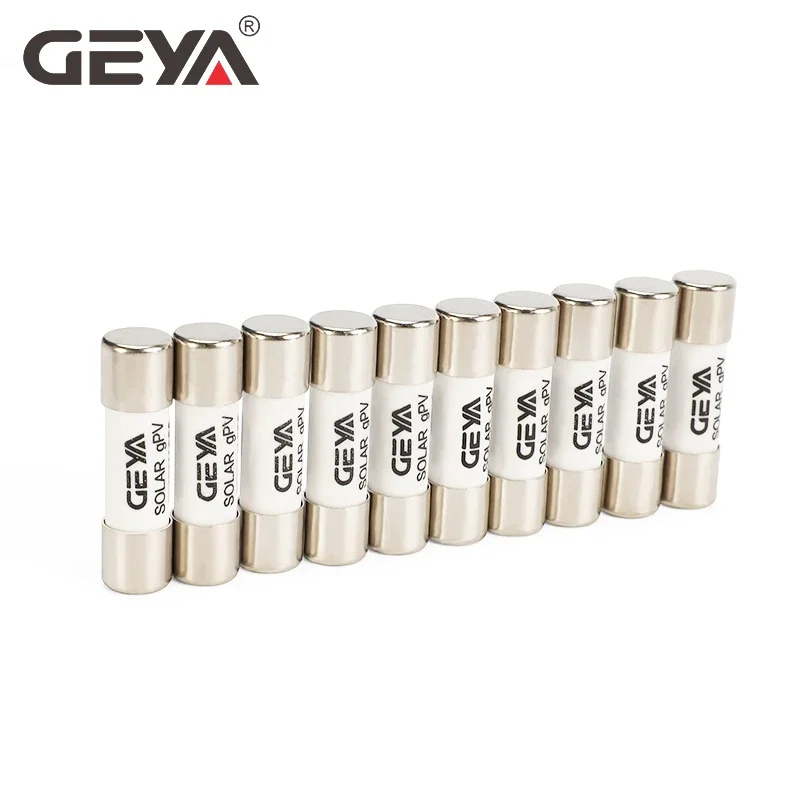 GEYA1P Solar Photovoltaic Fuse Holder 10*38mm PV Fuse Link for Solar System Protection 1000V DC 10A 15A 20A 25A 30A
