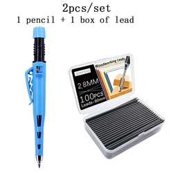 Enhanced Product Title:  
Innovative Long - Head Carpenter's Mechanical Pencil with Deep Hole Marking and Drawing Tool (Blue pen 1 box lead)