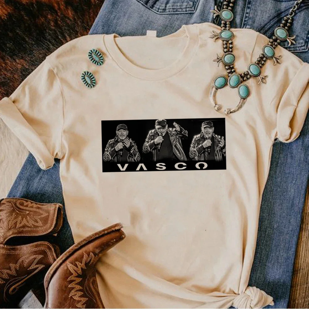 T-shirt Vasco Rossi pour femmes, vêtements Harajuku pour filles, Y2K