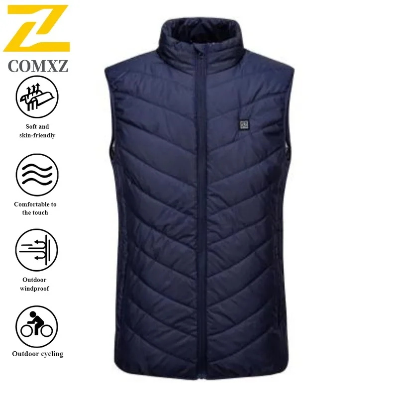 Graphene Heated Vest USB Fast Charging Warming Massage Waistcoat Waterproof windprooffor Man Women Thermal Therapy Winter Wear