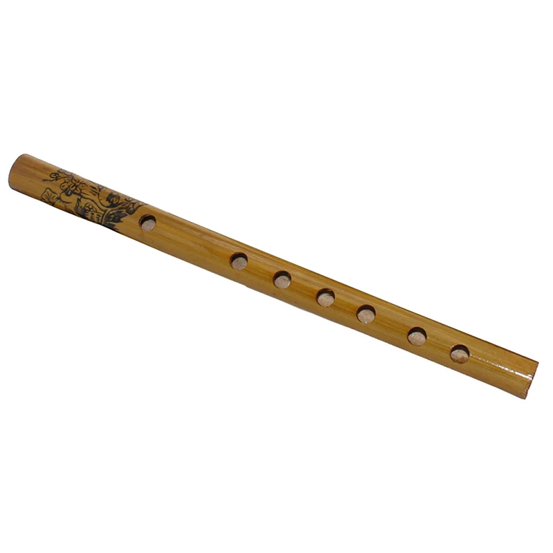 24cm Chinese Traditional 6 Holes Bamboo Flute Vertical Flute Clarinet Student Elementary Musical Instruments