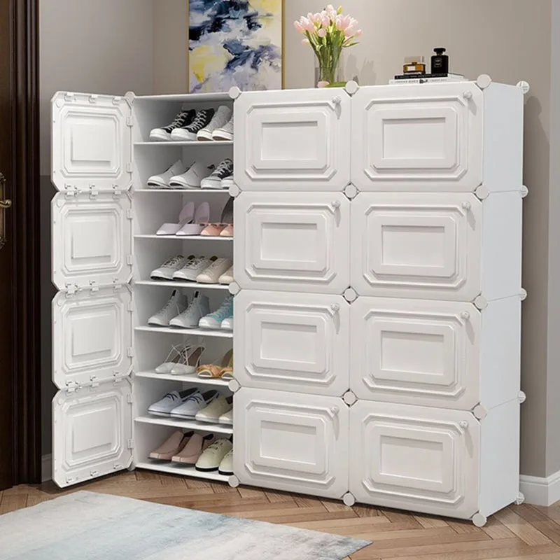 Large Shoe Rack Large Capacity Boot Storage 12 Cube Organizer Modular DIY  Plastic 6 Tier 24-96 Pairs of Shoe Tower Cabinet - AliExpress