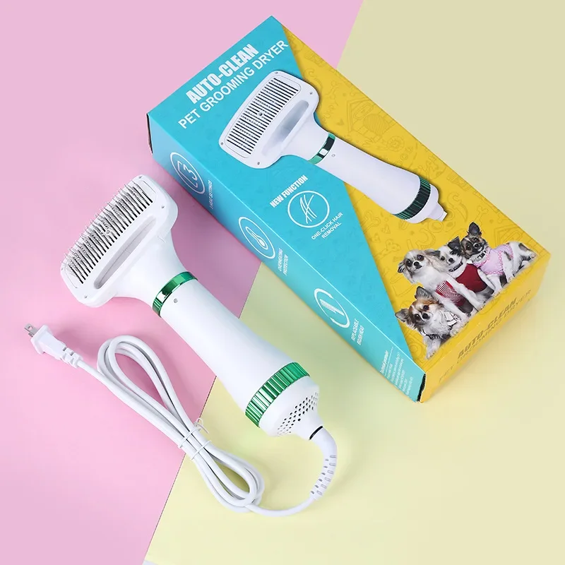 Cross-border Pet Hair Removal Brush One-click Ejection Massage Pet Hair Dryer Cat Dog Removal Brush Drying Machine