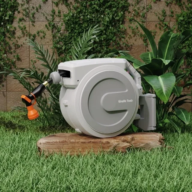 Giraffe Tools Garden Retractable Hose Reel-1/2 in. to 130 ft