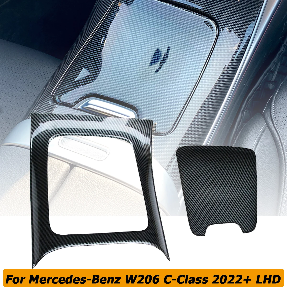 

For Mercedes-Benz W206 C-Class C200 C260 C300 2022+ LHD Interior Center Control Panel Sticker Cover Trim Car Accessories