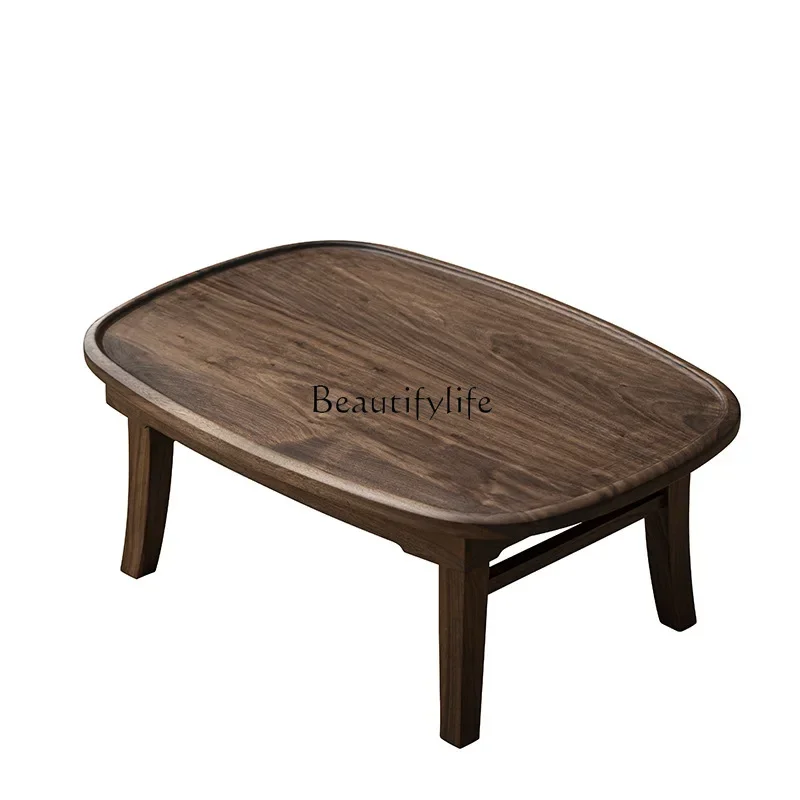 

North America Walnut Tea Table Foldable Portable Outdoor Travel Camping round Picnic Table