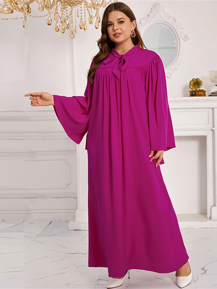 Ramadan Abaya 2024 Long Sleeve Dresses Dubai Turkey Muslim Women Kaftan Islamic Clothing Party Evening Gown Dashiki Loose Boubou